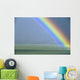 Hawaii, Maui, Faint Portion Of Rainbow Over Fields, Misty Sky Wall Mural