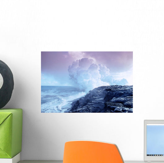 Sulphur Clouds From Kilauea Crater Wall Mural