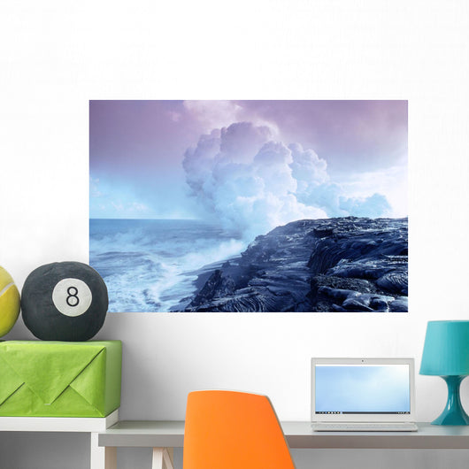 Sulphur Clouds From Kilauea Crater Wall Mural