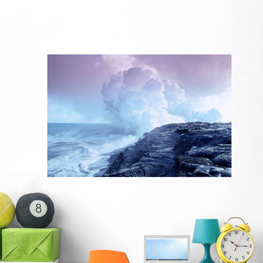 Sulphur Clouds From Kilauea Crater Wall Mural