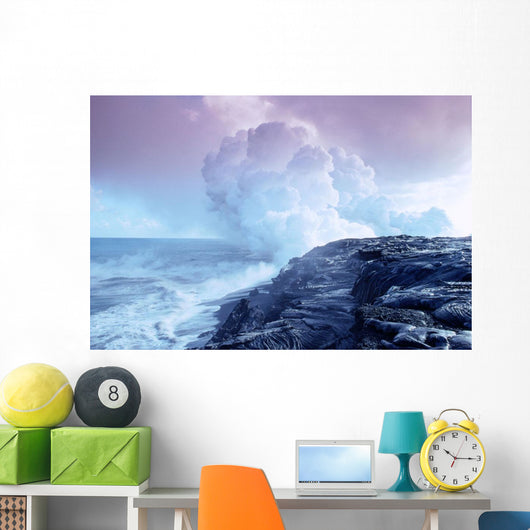 Sulphur Clouds From Kilauea Crater Wall Mural