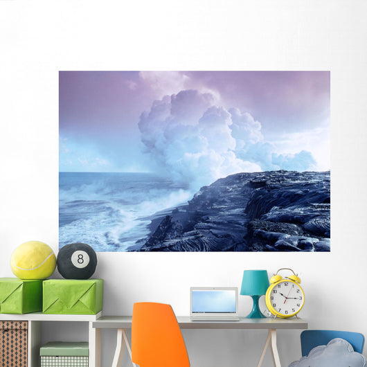 Sulphur Clouds From Kilauea Crater Wall Mural