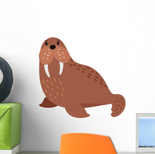 Walrus Cartoon Animal Wall Decal