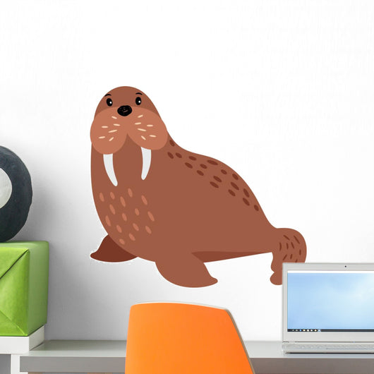 Walrus Cartoon Animal Wall Decal