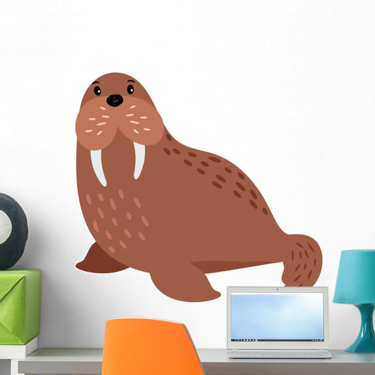 Walrus Cartoon Animal Wall Decal