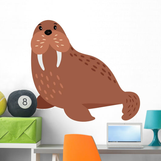 Walrus Cartoon Animal Wall Decal