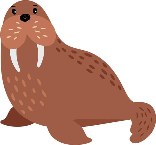 Walrus Cartoon Animal Wall Decal