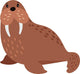 Walrus Cartoon Animal Wall Decal