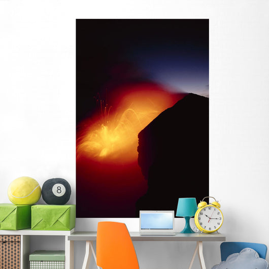 Explosive Reaction At Twilight Wall Mural