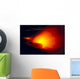 Glowing Lava Flow Into Ocean Bright Red Orange Wall Mural