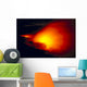 Glowing Lava Flow Into Ocean Bright Red Orange Wall Mural