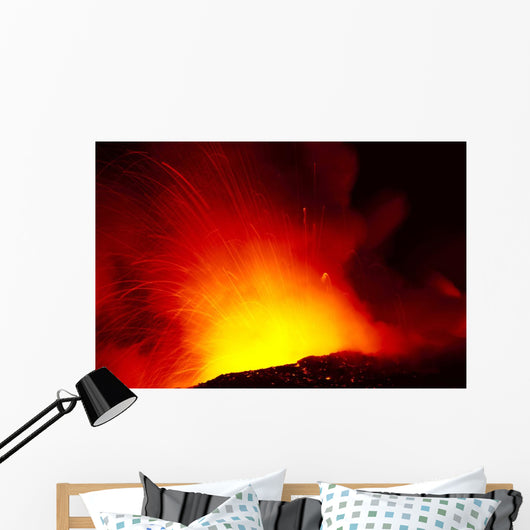 Red And Orange Steam Wall Mural
