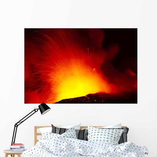 Red And Orange Steam Wall Mural