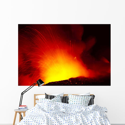 Red And Orange Steam Wall Mural