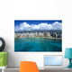 Hawaii, Oahu, Waikiki, Aerial View From Ocean Looking Toward Mountains Wall Mural