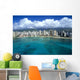 Hawaii, Oahu, Waikiki, Aerial View From Ocean Looking Toward Mountains Wall Mural
