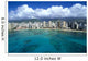 Hawaii, Oahu, Waikiki, Aerial View From Ocean Looking Toward Mountains Wall Mural