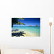 Mokulua Islands Background Palm Fronds And Shadow Foreground Wall Mural