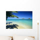 Mokulua Islands Background Palm Fronds And Shadow Foreground Wall Mural