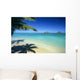 Mokulua Islands Background Palm Fronds And Shadow Foreground Wall Mural