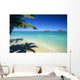 Mokulua Islands Background Palm Fronds And Shadow Foreground Wall Mural