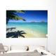 Mokulua Islands Background Palm Fronds And Shadow Foreground Wall Mural