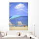 Pair Of Beach Chairs And An Umbrella Wall Mural