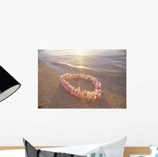 Pale Pink Plumeria Lei Wall Mural