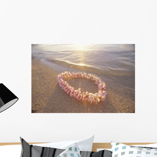 Pale Pink Plumeria Lei Wall Mural