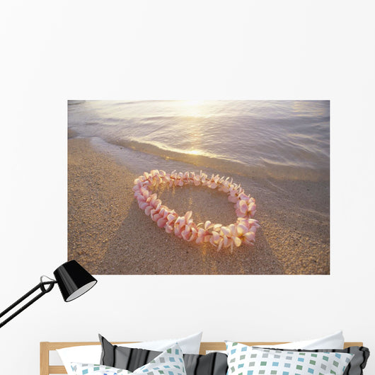 Pale Pink Plumeria Lei Wall Mural