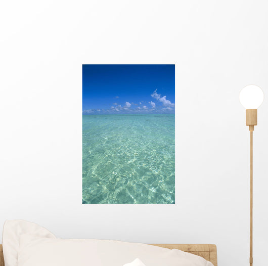 Clear Turquoise Ocean Water, Blue Sky Wall Mural