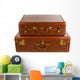 Vintage Leather Suitcases against Wall Mural
