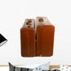 Vintage Leather Luggage against Wall Mural