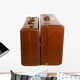 Vintage Leather Luggage against Wall Mural