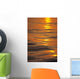 Sunset Orange And Gold Reflections On Smooth Ocean Surface Wall Mural