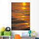 Sunset Orange And Gold Reflections On Smooth Ocean Surface Wall Mural