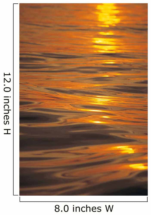 Sunset Orange And Gold Reflections On Smooth Ocean Surface Wall Mural