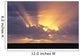 Sunrays Stream Out From Behind Clouds At Sunset, Over Dark Ocean Wall Mural
