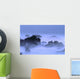 Misty Fog Layer Over Lava Rocks, Ocean Shoreline Wall Mural