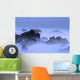 Misty Fog Layer Over Lava Rocks, Ocean Shoreline Wall Mural