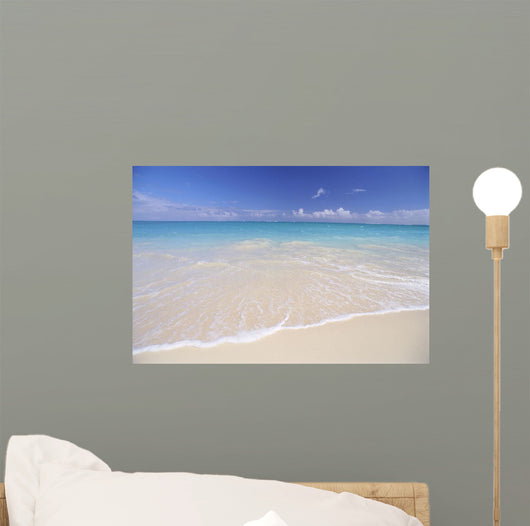 Hawaii, Beautiful White Sand Beach With Turquoise Water, Blue Sky Wall Mural