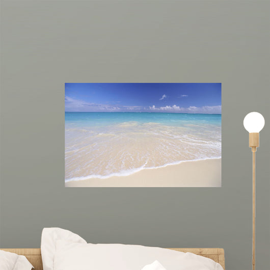 Hawaii, Beautiful White Sand Beach With Turquoise Water, Blue Sky Wall Mural