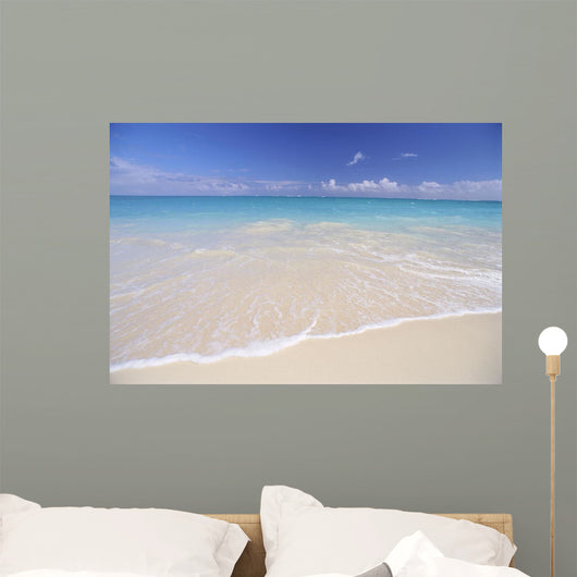 Hawaii, Beautiful White Sand Beach With Turquoise Water, Blue Sky Wall Mural