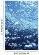 Underwater View Of Air Bubbles Near Surface Wall Mural
