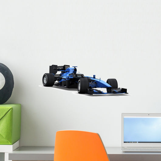 blue race car Wall Decal
