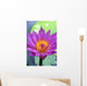 Close-Up Detail Of Vibrant Lily Flower, Lily Pad Wall Mural