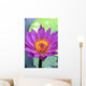 Close-Up Detail Of Vibrant Lily Flower, Lily Pad Wall Mural