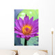 Close-Up Detail Of Vibrant Lily Flower, Lily Pad Wall Mural