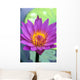 Close-Up Detail Of Vibrant Lily Flower, Lily Pad Wall Mural