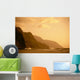 Hawaii, Kauai, Na Pali Coast, Sunset, Orange Hues Wall Mural